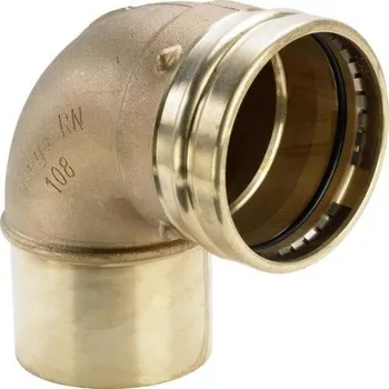 Instalatérský materiál Viega SANPRESS 2216.1XL oblouk 90°, 88,9mm, lisovací, voda, červený bronz