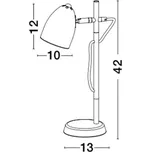 Nova Luce Stolní lampa ALINA bílá kov a přírodní Dřevo E27 1x12W