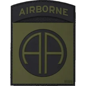 Nášivka 101INC Nášivka 3D plastová AIRBORNE 82nd ZELENÁ