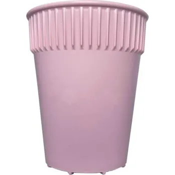 Jednorázové nádobí Kelímek 400 ml, PP, vratný, horké nápoje, hot cup růžový