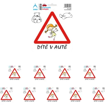 Walteco Dítě v autě - veselá holka, 150x180mm, samolepka Množství: 10 ks
