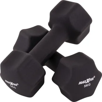 MAXXIVA Sada činek s neoprenovým potahem 2 x 5 kg, černá