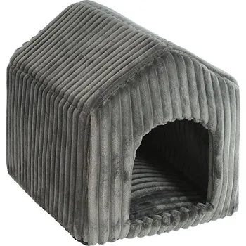 Pelíšek pro psa Iglú O´LALA PETS Bouda Stripe šedé 42x40x40cm