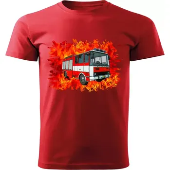 Chlapecké tričko tričko pro hasiče LIAZ 110 CAS 25 červené 158 (dětské hasičské tričko )