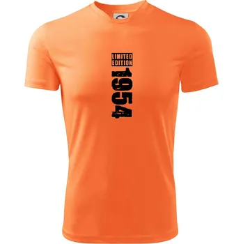 Chlapecké tričko Limited edition 1954 pruh - Dětské triko sportovní (dresovina) - 122 cm/6 let ( Neon mandarine )