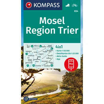 Kompass Mosel region Trier 1:50 t. laminovaná