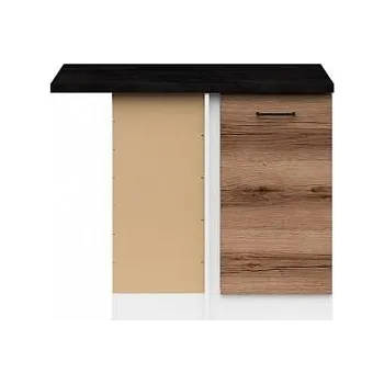 Junona Line rohová skříňka BBL DNW/100/82 L bílá/dub delano tmavý