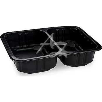 Jednorázové nádobí menu mísa 2dílná/320ks 227x178x50mm PP Černá