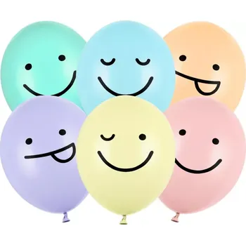 Balónek Latexové balónky se smajlíky 6ks - 30cm