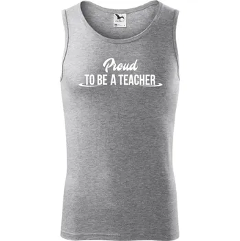 Proud to be a teacher - Tílko pánské Core - S ( Tmavě šedý melír )