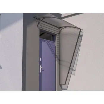 Stříška nad vchodové dveře Covernit Boční stěna L-160 antracit / čirá Pravá