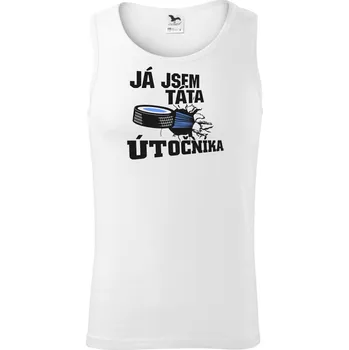 Pánské termoprádlo Já jsem táta útočníka / Já jsem máma útočníka (hokej) - Tílko pánské Core - S ( Bílá )