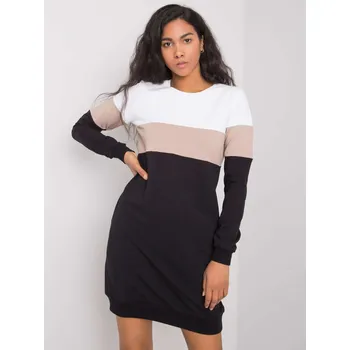 Dámská mikina RUE PARIS Mikinové pruhované šaty Feliciana A1518 Velikost: 40