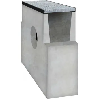 Odvodňovací žlab Covernit Betonová vpusť A15 s pozinkovanou mříží H160