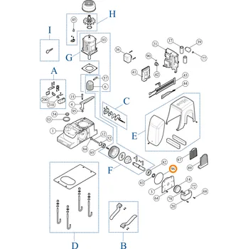 Pohon brány Nice GOR17.5501 těsnící kroužek krytu výstupního hřídele RUN