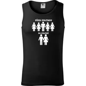 Pánská móda Před a po svatba - Tílko pánské Core - XL ( Černá )