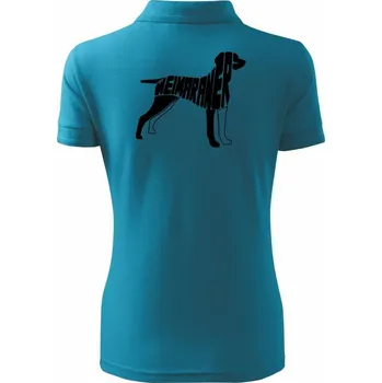 Výmarský ohař - Polokošile dámská Pique Polo - XS ( Tmavý tyrkys )