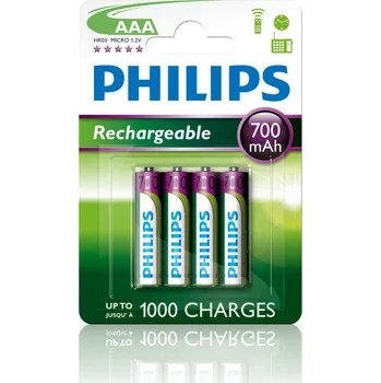Článková baterie Philips Nabíjecí baterie NiMH 700 mAh AAA 4 ks