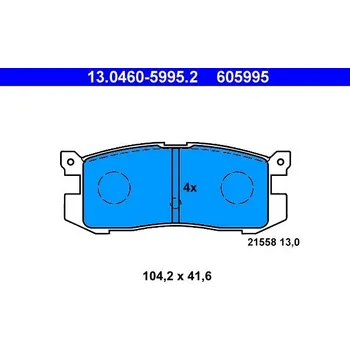 Auto-moto Sada brzdových destiček, kotoučová brzda ATE 13.0460-5995.2