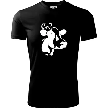 Chlapecké tričko Zmatená kráva - Dětské triko sportovní (dresovina) - 122 cm/6 let ( Černá )