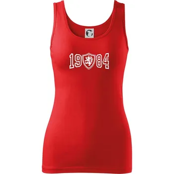 Dámské tričko Narozeninový motiv - znak - 1984 - Dámské tílko - S ( Červená )