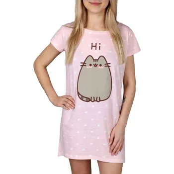 Dámské pyžamo EPLUSM Noční košilka PUSHEEN růžová, vel. S