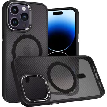Pouzdro na mobilní telefon Tel Protect Magnetic Carbon Case Iphone 15 Plus - Černé