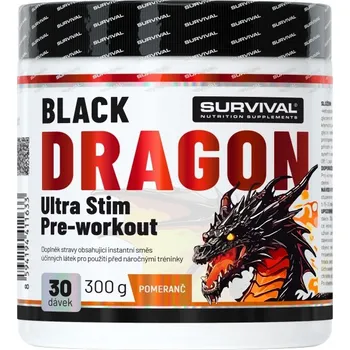 Anabolizér Survival NAKOPÁVAČ Black Dragon Ultra Stim Pre-workout 300 g, cuba libre