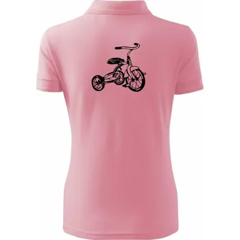 Dámská košile Tříkolka dětská - Polokošile dámská Pique Polo - S ( Růžová )