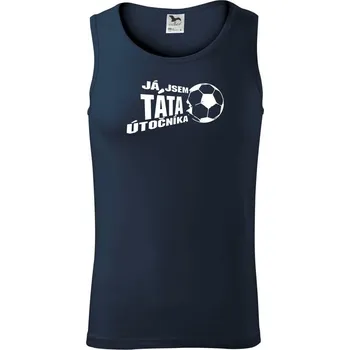 Já jsem táta - máma utočník - fotbal - Tílko pánské Core - L ( Námořní modrá (téměř černá) )