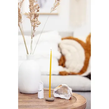 Svíčka YogaDay Tenké máčené svíčky ze včelího vosku se svícnem Varianta: Velmi tenká