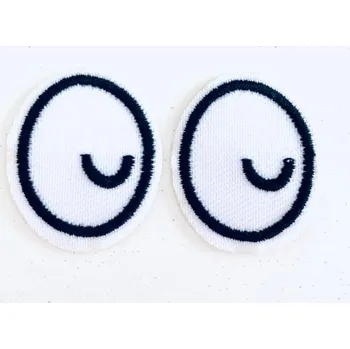 Vyšívané oči oválné zavřené 3,5x3cm (1pár)