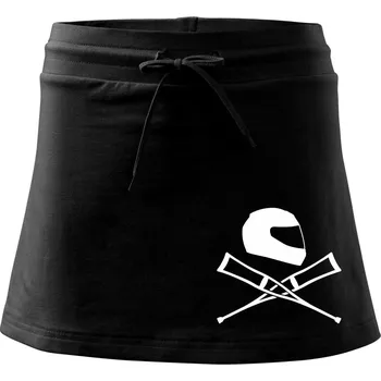 Dámská sukně Silniční helma / berle - Sportovní sukně - two in one - XL ( Černá )