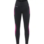Běžecké kalhoty CRAFT ADV Essence 2 - černo/růžové Velikost textilu: XS