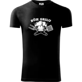 Bůh grilu - Viper FIT - Pánské zůžené tričko - XL ( Černá )