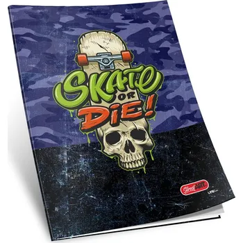Sešit sešit 454, A4, 52 listů, linkovaný 8 mm,edice STREET, motiv Skate or die