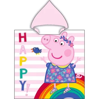 Dívčí župan PONČO Peppa Pig (růžové) Velikost: uni