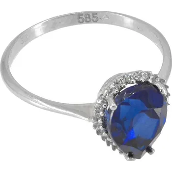 Prsten sZlato.cz 3388 Zlatý dámský prsten z bílého zlata Velikost: 58, Váha: 2.3 g