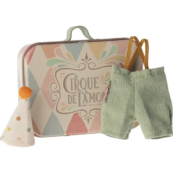 MAILEG Oblečení pro myšku v kufříku - Clown - malý bráška