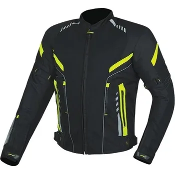 Moto bunda MAXX - AT 2125 Textilní bunda černo-zelený reflex XL