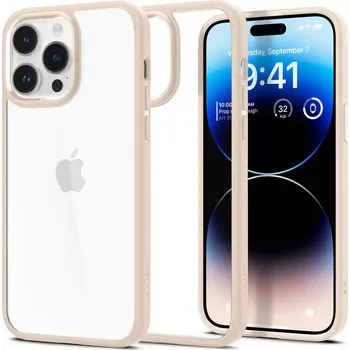 Pouzdro na mobilní telefon Pouzdro Spigen Ultra Hybrid iPhone 14 Pro Max - Sand Beige
