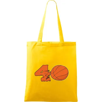 Basketball kulaté narozeniny 40 - Taška bavlněná - 42 x 38 cm ( Žlutá )