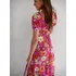 Dámské šaty Fasardi Letní šaty s květinovým vzorem 0595 růžové