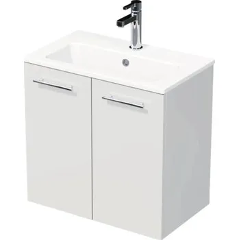 Koupelnový nábytek Koupelnová skříňka s umyvadlem Intedoor BOX MINI bílá vysoce lesklá 60 x 57,5 x 36 cm BOX MINI 60 2D