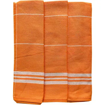 Utěrka Kuchyňské utěrky EGYPTSKÁ BAVLNA 63, proužek, oranžová, 3 kusy, 50x70cm