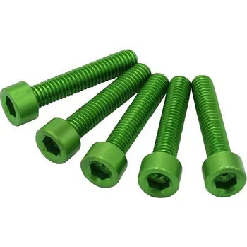 Nářadí na motocykly SEFIS šroubky CNC 7075 M6 30mm 5ks zelená