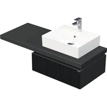 Koupelnový nábytek Koupelnová skříňka s umyvadlem Intedoor DESK 3D černá matná 120,5 x 44,4 x 50,2 cm DE 54 3D 120 P STORM 1Z A9276