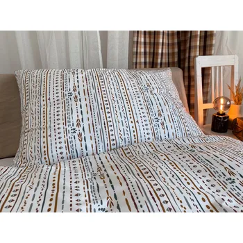 Povlečení Bavlněné povlečení stopy - 140x220 + 50x70 cm