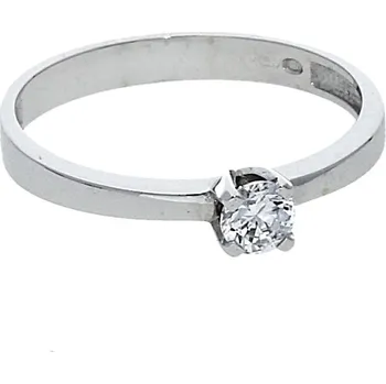 Prsten Goldstore Stříbrný prsten bílý zirkon Velikost: 58