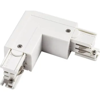 Bodové svítidlo Bílá rohová spojka pro kolejnicový systém osvětlení - levá